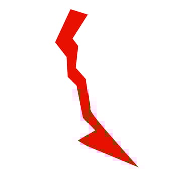 red lightning logo illustration vector