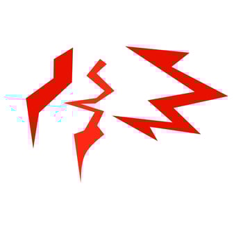 red lightning logo illustration vector