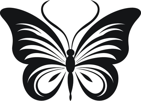 Ebon Excellence in Wings Vector Grace Graceful Whimsy Butterfly Logo Design
