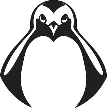 Elegant Antarctic Ambassadors Black Vector Penguin Logos Tribute Sculpted Elegance in Shadows Penguin Emblem in Noir