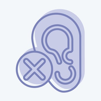 Icon Deaf. related to Communication symbol. two tone style. simple design editable. simple illustration vector