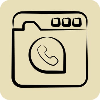 Icon Chat Message. related to Communication symbol. hand drawn style. simple design editable. simple illustration vector