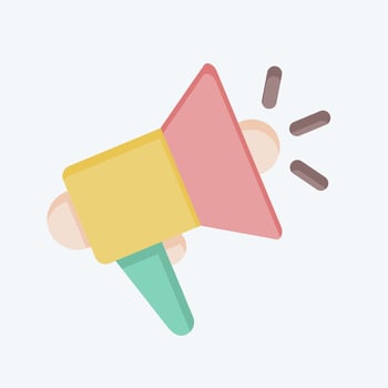 Icon Megaphone. related to Communication symbol. flat style. simple design editable. simple illustration vector