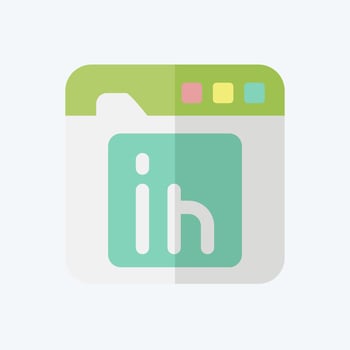 Icon Linkedin. related to Communication symbol. flat style. simple design editable. simple illustration vector