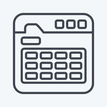 Icon Calendar. related to Communication symbol. line style. simple design editable. simple illustration vector