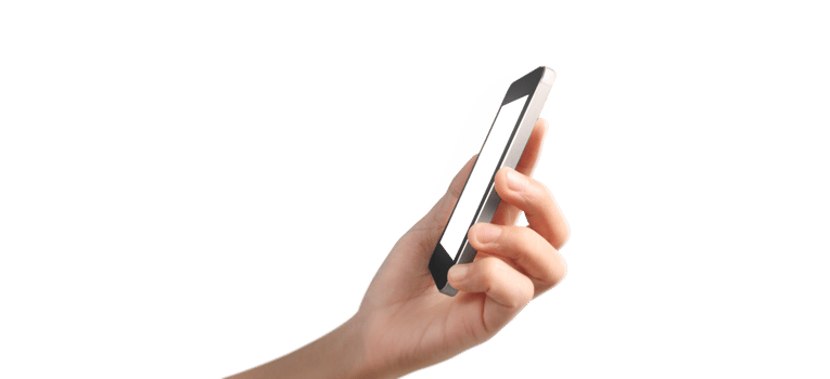 Hand holding new smartphone . Smartphone  png