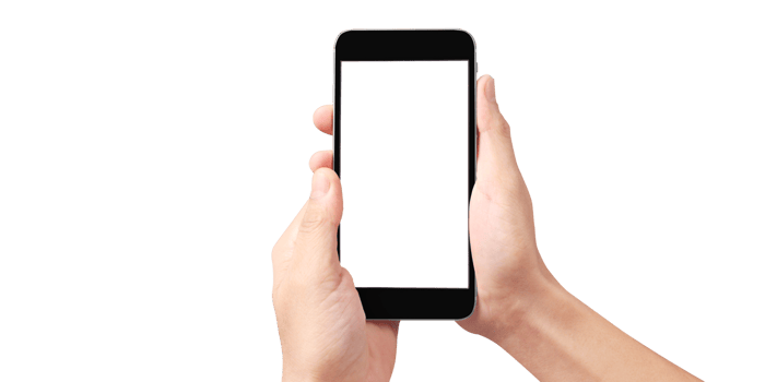 Hand holding new smartphone . Smartphone  png