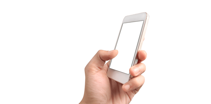 Hand holding new smartphone . Smartphone  png