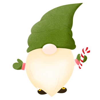 Christmas gnome with green hat png