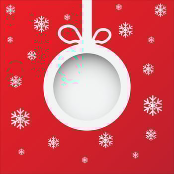 Christmas balls. cut the paper. Vector illustration Eps 10