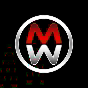 Initial Letter MW sport monogram vector design