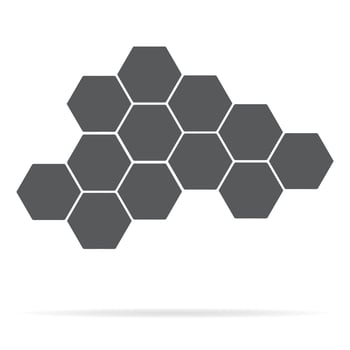 Honeycomb Icon Flat Vector Illustration.