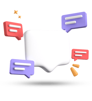 3d rendering of speech bubble, 3D pastel chat with symbol icon set. png