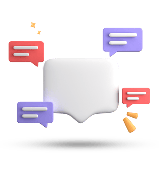 3d rendering of speech bubble, 3D pastel chat with symbol icon set. png