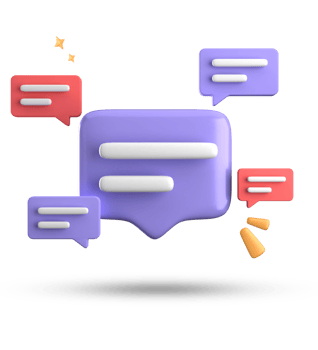 3d rendering of speech bubble, 3D pastel chat with symbol icon set. png