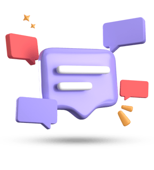 3d rendering of speech bubble, 3D pastel chat with symbol icon set. png