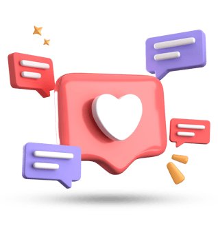3d rendering of speech bubble, 3D pastel chat with symbol icon set. png
