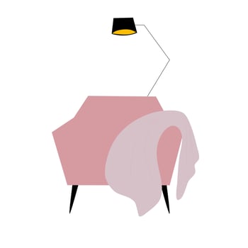 Home interior decoration vector