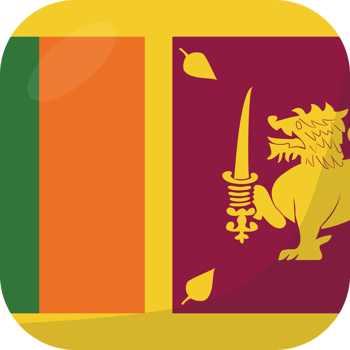 Sri Lanka flag square 3D cartoon style. png