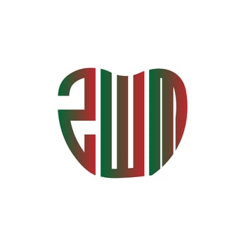 ZWM letter logo creative design. ZWM unique design. vector