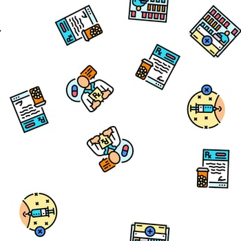 pharmacist medicine retail seamless pattern vector