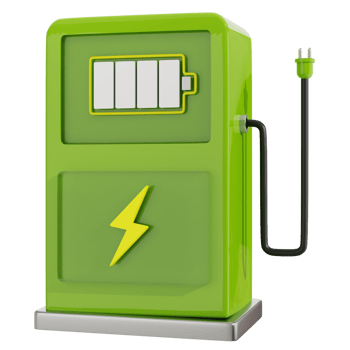 Electric Car Charging Station 3D Icon png