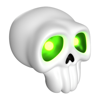 Halloween Skull 3D Illustration Icon png