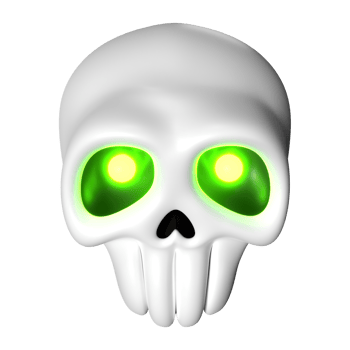 Halloween Skull 3D Illustration Icon png