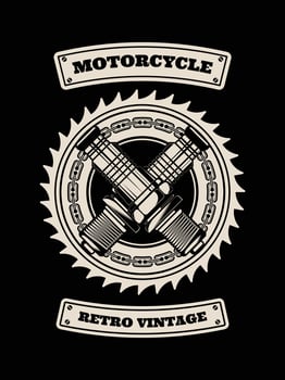 Motorcycle tshirt design, Motorcycle vintage graphics vector