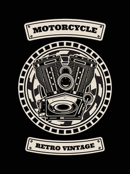Motorcycle tshirt design, Motorcycle vintage graphics vector