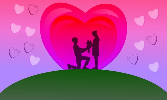 illustration design about love and affection. valentines moment. design of greeting cards, wallpapers, flyers, flyers. editable vector