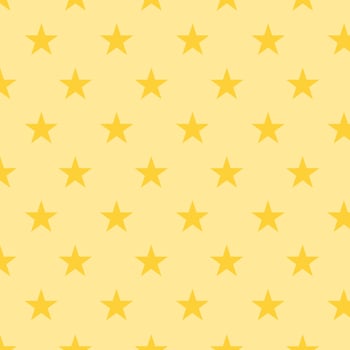 Seamless star pattern on yellow background use for background design, print, social networks, packaging, textile, web, cover, banner and etc. vector