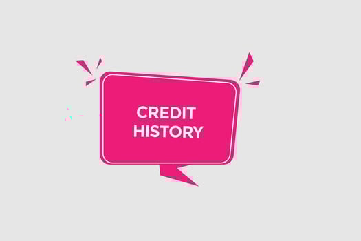 new credit history, website, click button, level, sign, speech, bubble  banner, vector