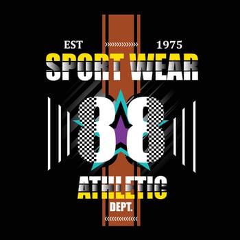 sport wear slogan tee graphic typography for print t shirt illustration vector art