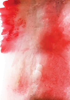 Red watercolor stain background vector