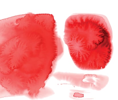 Red watercolor stain background vector