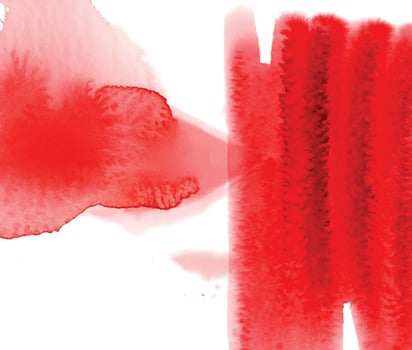 Red watercolor stain background vector