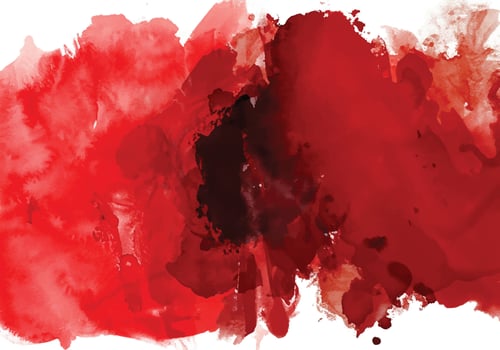 Red watercolor stain background vector
