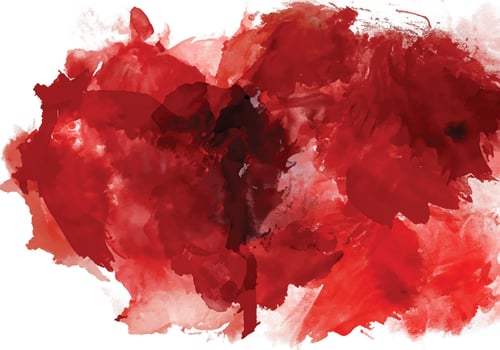 Red watercolor stain background vector