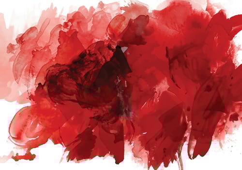 Red watercolor stain background vector