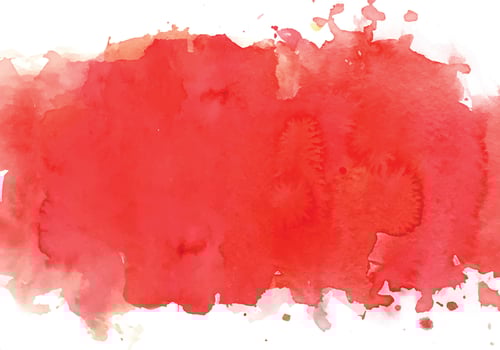 Red watercolor stain background vector