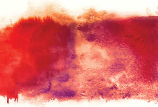 Red watercolor stain background vector