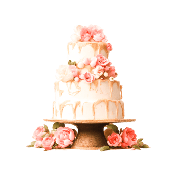 Wedding Cake Birthday Cake Icing Generative Ai png