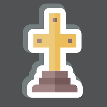 Sticker Catacomb. related to France symbol. simple design editable. simple illustration vector
