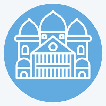 Icon Sacre Coeur. related to France symbol. blue eyes style. simple design editable. simple illustration vector