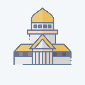 Icon Museum. related to France symbol. doodle style. simple design editable. simple illustration vector