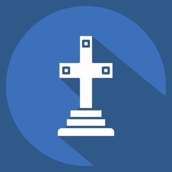 Icon Catacomb. related to France symbol. long shadow style. simple design editable. simple illustration vector