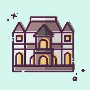 Icon Musee Rodin. related to France symbol. MBE style. simple design editable. simple illustration vector