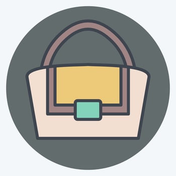 Icon French Bag. related to France symbol. color mate style. simple design editable. simple illustration vector