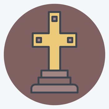 Icon Catacomb. related to France symbol. color mate style. simple design editable. simple illustration vector